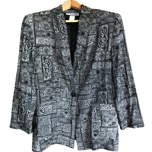 Kensington Square Oversized Blazer: Asian Vintage 70s Jacket, Women's Size Small - Picture 6 of 14